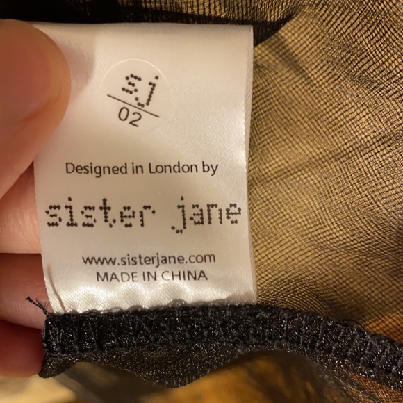 NWT Sister Jane Dream tiered flutter sleeve peplum rhinestone crystal blouse - Picture 15 of 16